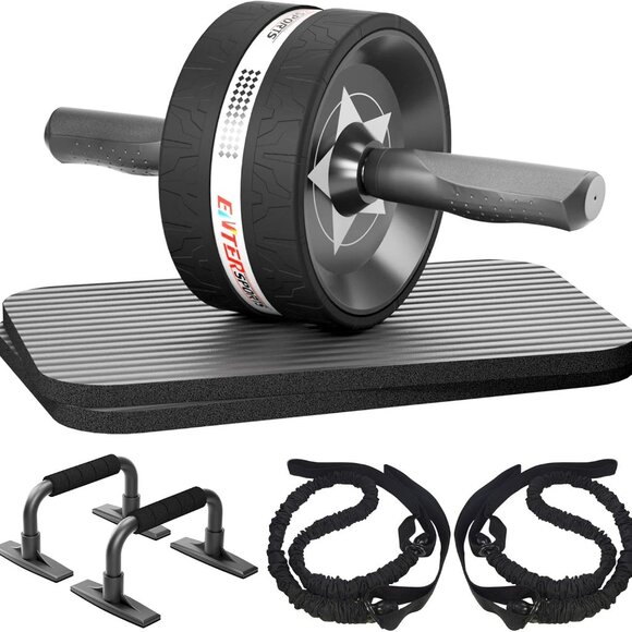Ab Rollers Wheel Kit, Exercise Wheel Core Strength Training Abdominal Roller Set - Picture 1 of 7